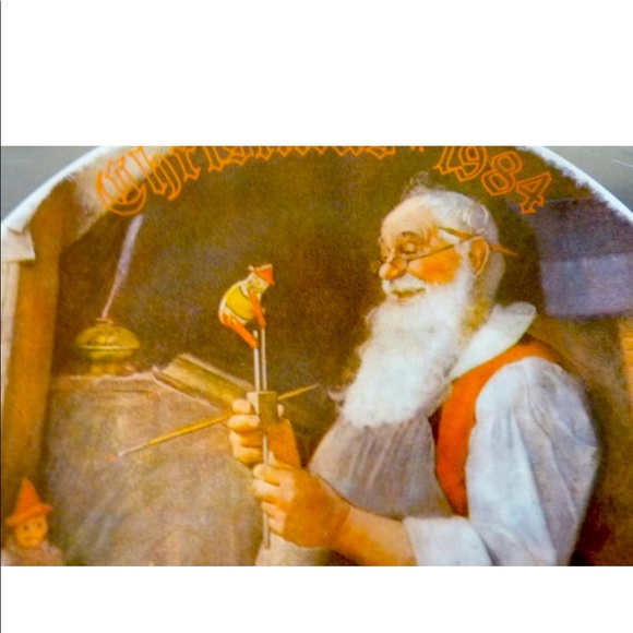 🎅🏻 SALE Norman Rockwell’s Santa in His Workshop Knowles Collector Plate Bradford - Picture 3 of 5